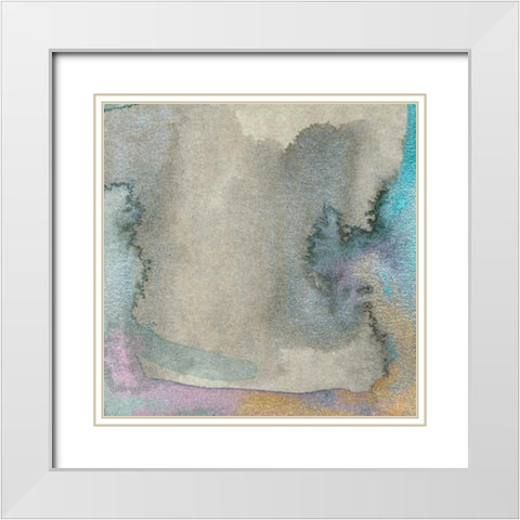 Frosted Glass III White Modern Wood Framed Art Print with Double Matting by Ludwig, Alicia