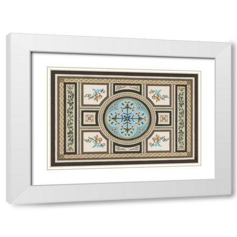 Chateau Panel I White Modern Wood Framed Art Print with Double Matting by Vess, June Erica