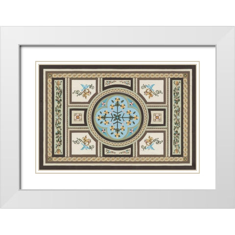 Chateau Panel I White Modern Wood Framed Art Print with Double Matting by Vess, June Erica