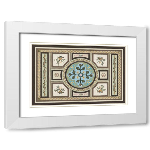 Chateau Panel II White Modern Wood Framed Art Print with Double Matting by Vess, June Erica