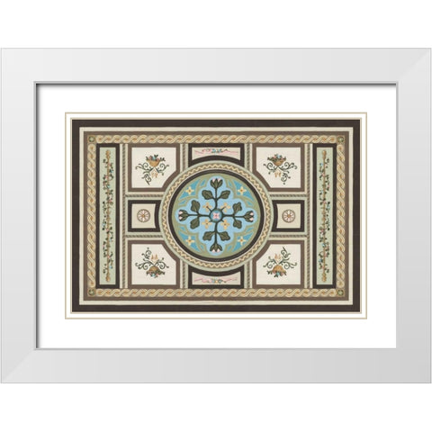 Chateau Panel II White Modern Wood Framed Art Print with Double Matting by Vess, June Erica