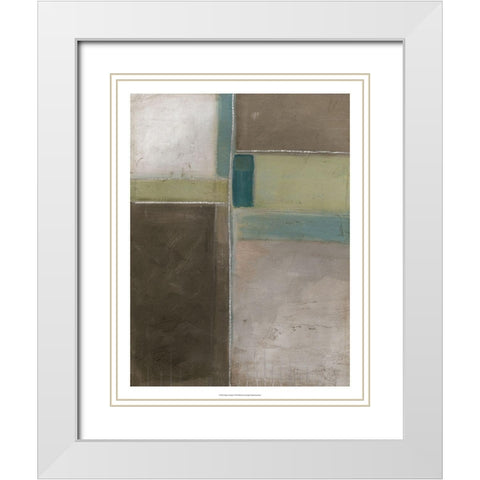 Blues at Dusk I White Modern Wood Framed Art Print with Double Matting by Vess, June Erica