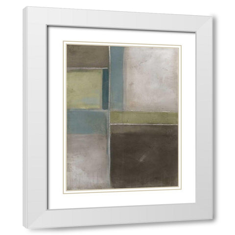 Blues at Dusk II White Modern Wood Framed Art Print with Double Matting by Vess, June Erica