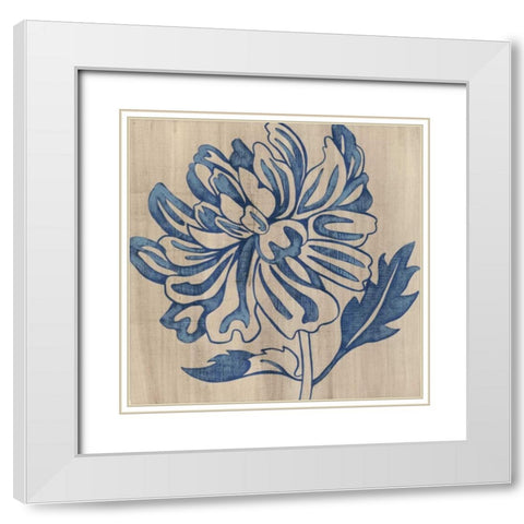 Indigo Mum White Modern Wood Framed Art Print with Double Matting by Zarris, Chariklia