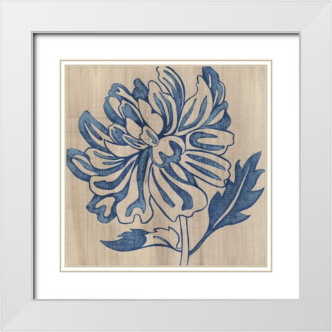 Indigo Mum White Modern Wood Framed Art Print with Double Matting by Zarris, Chariklia