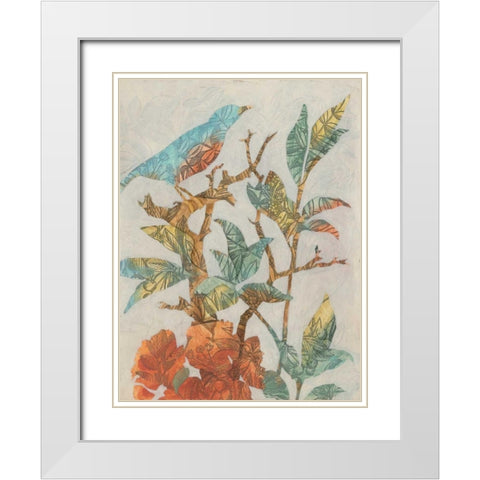 Aviary Collage I White Modern Wood Framed Art Print with Double Matting by Meagher, Megan