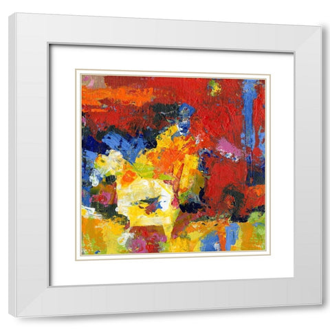 Race Day White Modern Wood Framed Art Print with Double Matting by Bothne, Janet