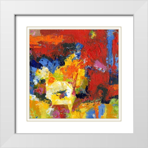 Race Day White Modern Wood Framed Art Print with Double Matting by Bothne, Janet