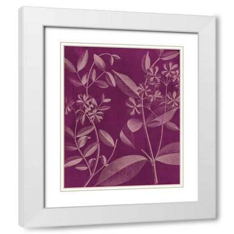 Modern Botany III White Modern Wood Framed Art Print with Double Matting by Vision Studio