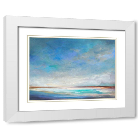 Shimmering Light White Modern Wood Framed Art Print with Double Matting by Finch, Sheila