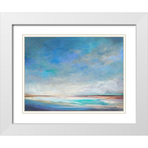 Shimmering Light White Modern Wood Framed Art Print with Double Matting by Finch, Sheila