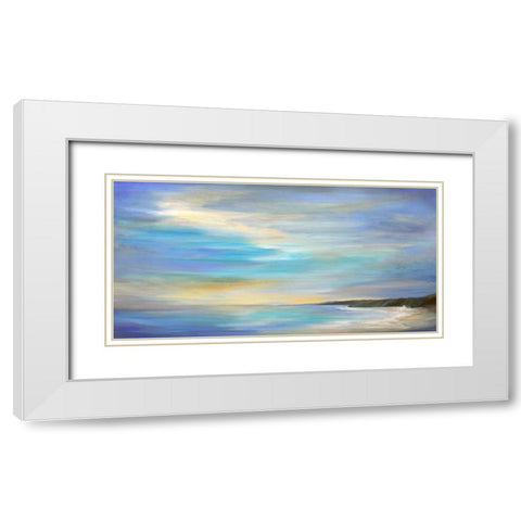 April Sky White Modern Wood Framed Art Print with Double Matting by Finch, Sheila