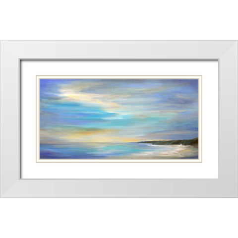 April Sky White Modern Wood Framed Art Print with Double Matting by Finch, Sheila