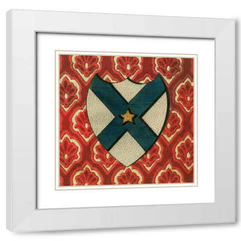 Noble Crest VII White Modern Wood Framed Art Print with Double Matting by Vision Studio