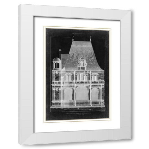 Graphic Facade II White Modern Wood Framed Art Print with Double Matting by Vision Studio