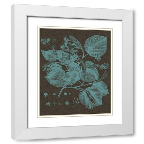 Shimmering Leaves II White Modern Wood Framed Art Print with Double Matting by Vision Studio