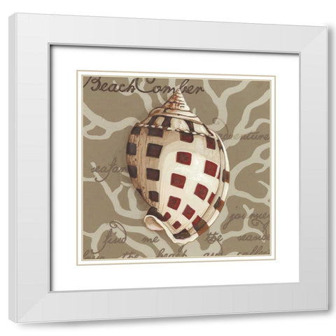 Seaside Sonnet I White Modern Wood Framed Art Print with Double Matting by Vess, June Erica