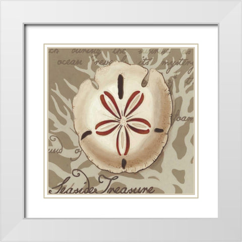 Seaside Sonnet III White Modern Wood Framed Art Print with Double Matting by Vess, June Erica