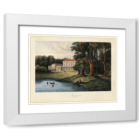 The English Countryside I White Modern Wood Framed Art Print with Double Matting by Hakewill, James