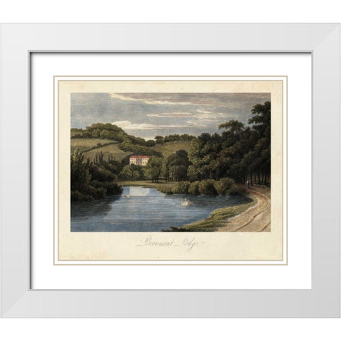 The English Countryside III White Modern Wood Framed Art Print with Double Matting by Hakewill, James