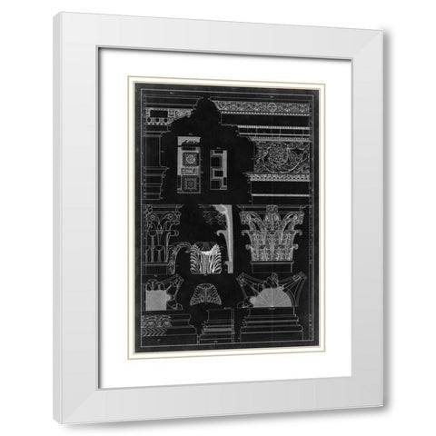 Graphic Architecture I White Modern Wood Framed Art Print with Double Matting by Vision Studio