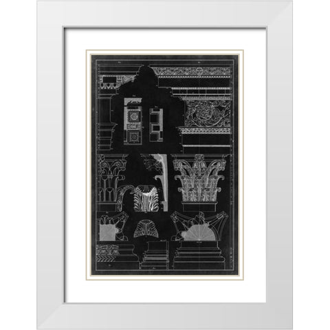 Graphic Architecture I White Modern Wood Framed Art Print with Double Matting by Vision Studio