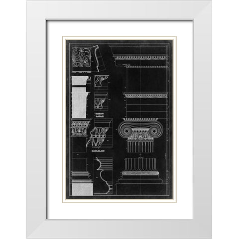 Graphic Architecture II White Modern Wood Framed Art Print with Double Matting by Vision Studio