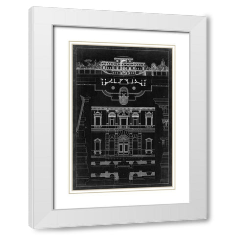 Graphic Architecture III White Modern Wood Framed Art Print with Double Matting by Vision Studio