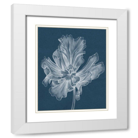 Monochrome Tulip II White Modern Wood Framed Art Print with Double Matting by Goldberger, Jennifer