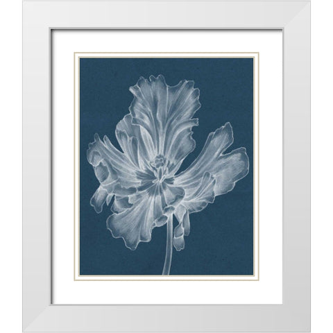 Monochrome Tulip II White Modern Wood Framed Art Print with Double Matting by Goldberger, Jennifer