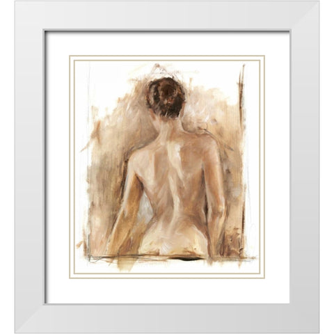 Figure Painting Study I White Modern Wood Framed Art Print with Double Matting by Harper, Ethan