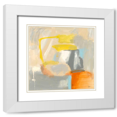 Sacred I White Modern Wood Framed Art Print with Double Matting by Jasper, Sisa