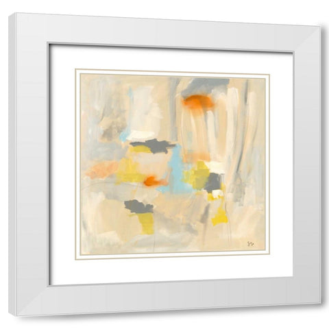 Sacred II White Modern Wood Framed Art Print with Double Matting by Jasper, Sisa