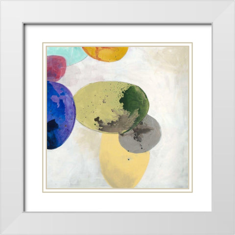 Orbe Aura II White Modern Wood Framed Art Print with Double Matting by Jasper, Sisa