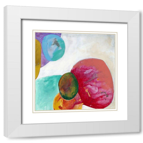 Orbe Aura III White Modern Wood Framed Art Print with Double Matting by Jasper, Sisa