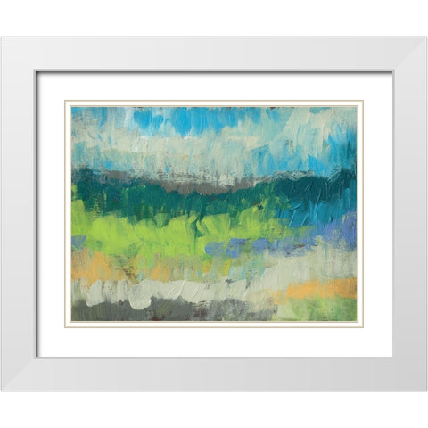 Impasto Field I White Modern Wood Framed Art Print with Double Matting by Goldberger, Jennifer