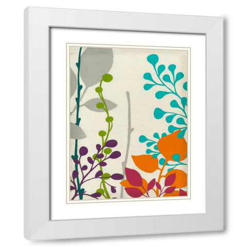 Metro Garden I White Modern Wood Framed Art Print with Double Matting by Vess, June Erica