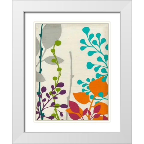 Metro Garden I White Modern Wood Framed Art Print with Double Matting by Vess, June Erica