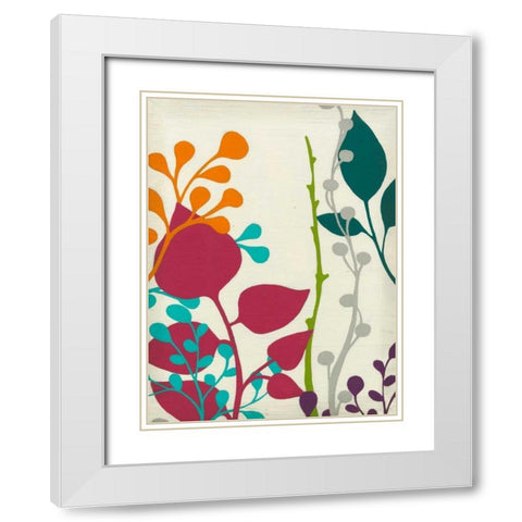 Metro Garden II White Modern Wood Framed Art Print with Double Matting by Vess, June Erica