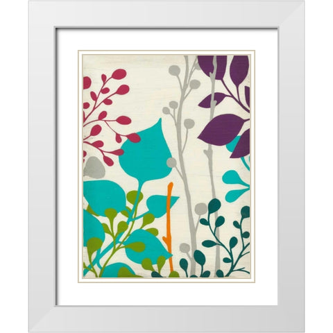 Metro Garden III White Modern Wood Framed Art Print with Double Matting by Vess, June Erica