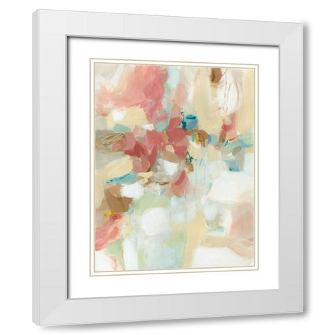 A Touch of Blush White Modern Wood Framed Art Print with Double Matting by Long, Christina