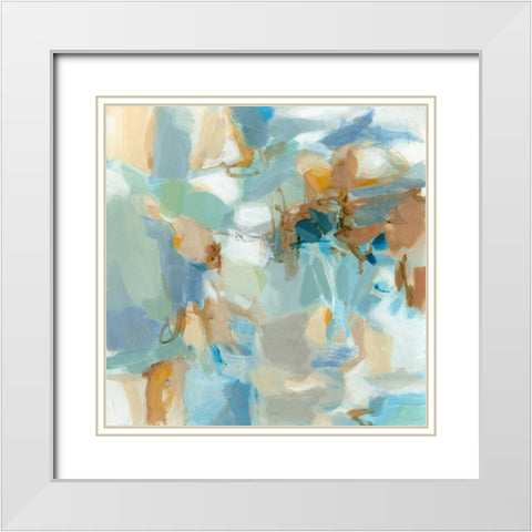 West of the Sea White Modern Wood Framed Art Print with Double Matting by Long, Christina