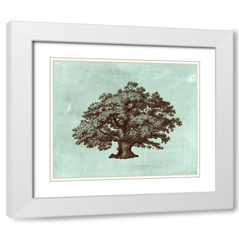 Spa Tree III White Modern Wood Framed Art Print with Double Matting by Vision Studio