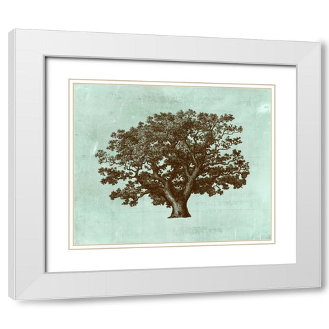 Spa Tree IV White Modern Wood Framed Art Print with Double Matting by Vision Studio