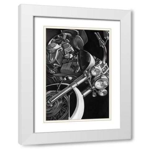 Classic Hogs I White Modern Wood Framed Art Print with Double Matting by Harper, Ethan