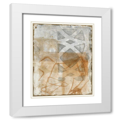 Delicate Lines I White Modern Wood Framed Art Print with Double Matting by Meagher, Megan