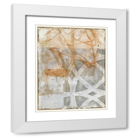 Delicate Lines II White Modern Wood Framed Art Print with Double Matting by Meagher, Megan