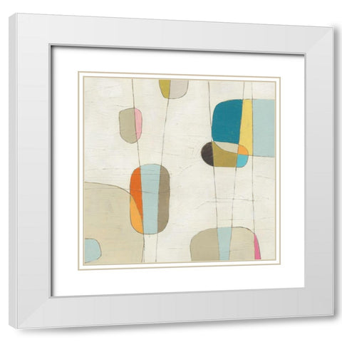 Molecular Motion II White Modern Wood Framed Art Print with Double Matting by Vess, June Erica