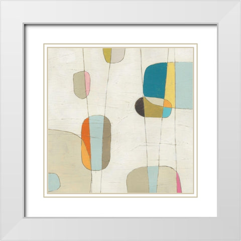 Molecular Motion II White Modern Wood Framed Art Print with Double Matting by Vess, June Erica