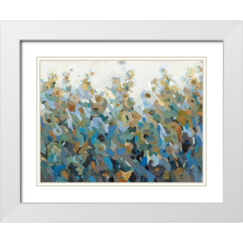 Anew I White Modern Wood Framed Art Print with Double Matting by OToole, Tim